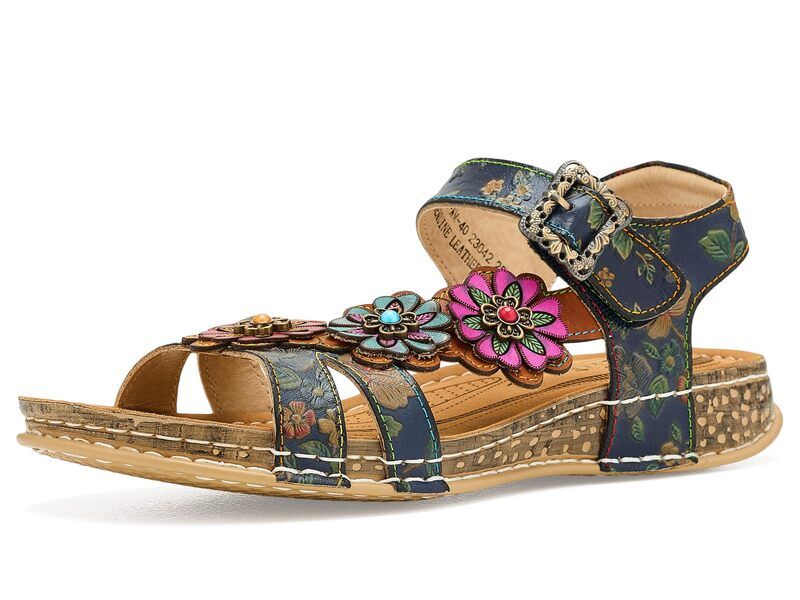 スプリングステップ レディース シューズ サンダル LArtiste by Spring Step Offcenter Navy Multi ネイビー