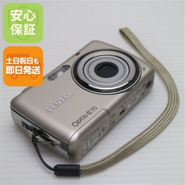 新品同様 Optio E70 ゴールド 即日発送 PENTAX デジカメ デジタルカメラ 本体 土日祝発送OK 08000
