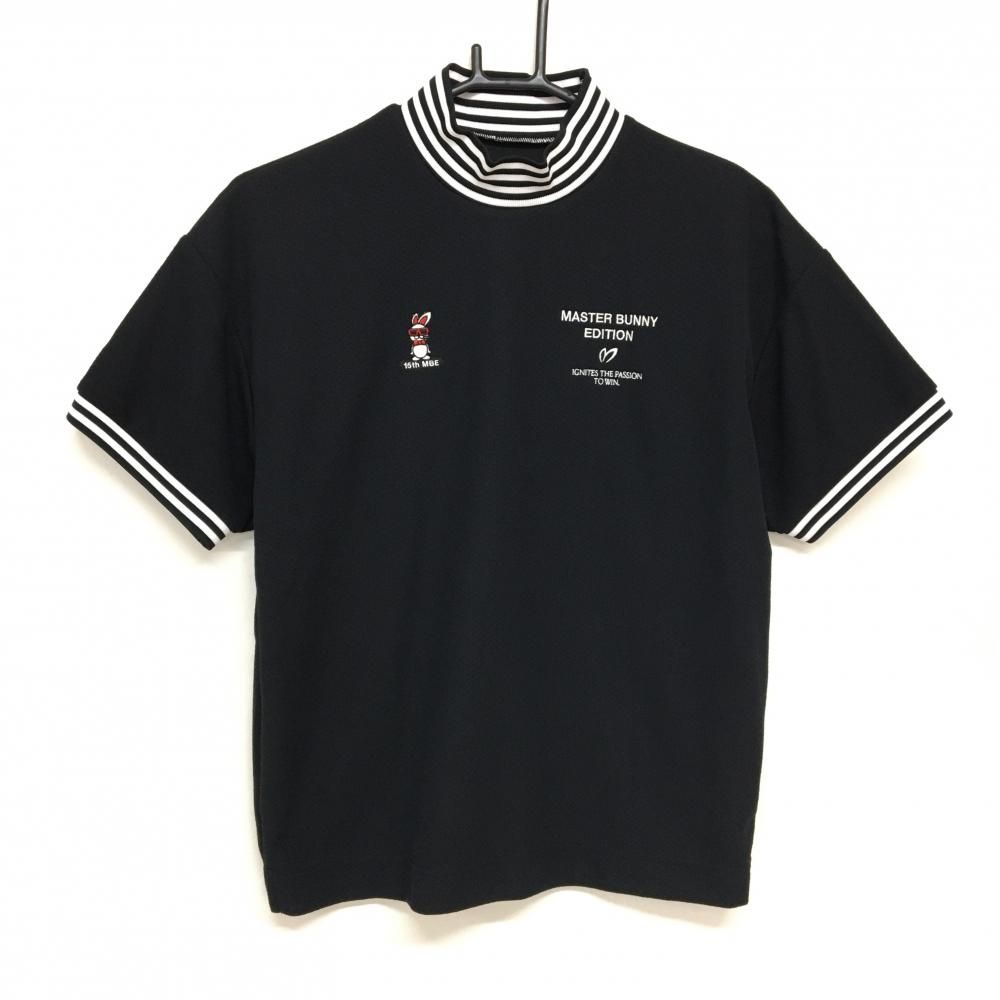 超美品】マスターバニー 半袖ハイネックシャツ 黒×白 レディース 0(S