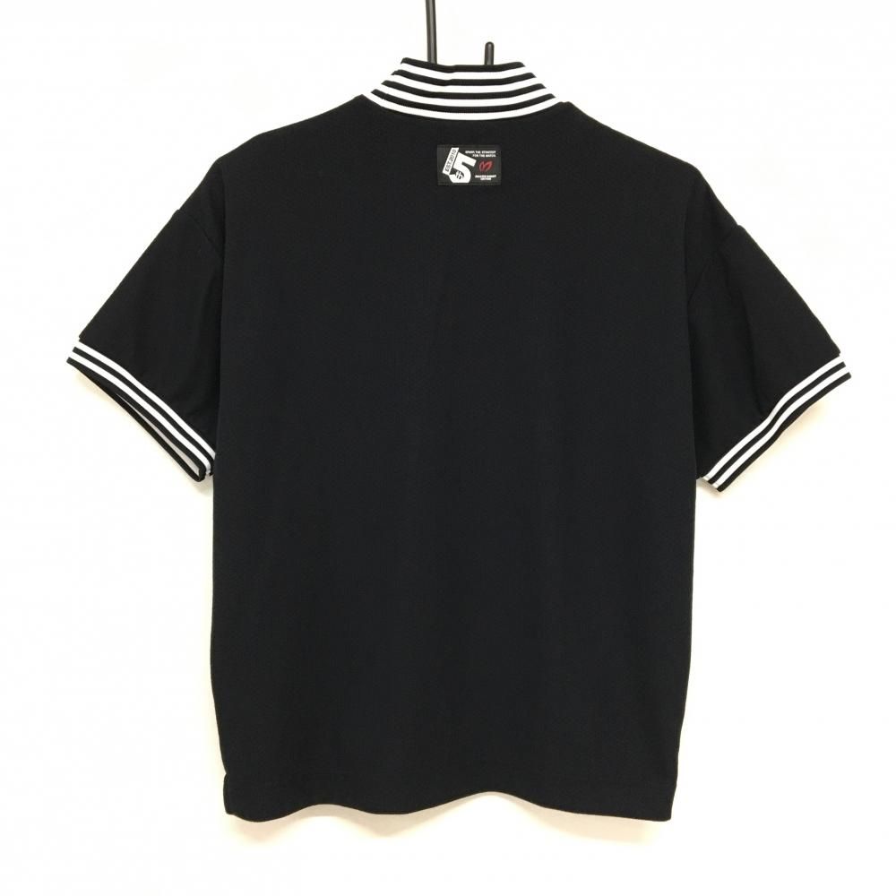 超美品】マスターバニー 半袖ハイネックシャツ 黒×白 レディース 0(S