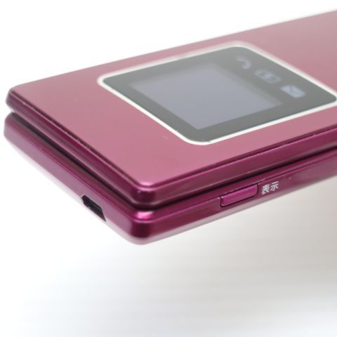 美品 505SH かんたん携帯9 ワインレッド 白ロム ガラケー SOFTBANK
