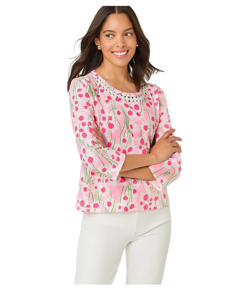 リリーピュリッツァー レディース トップス シャツ Lilly Pulitzer Clairmont 34 Sleeved Tri Conch Shell Pin