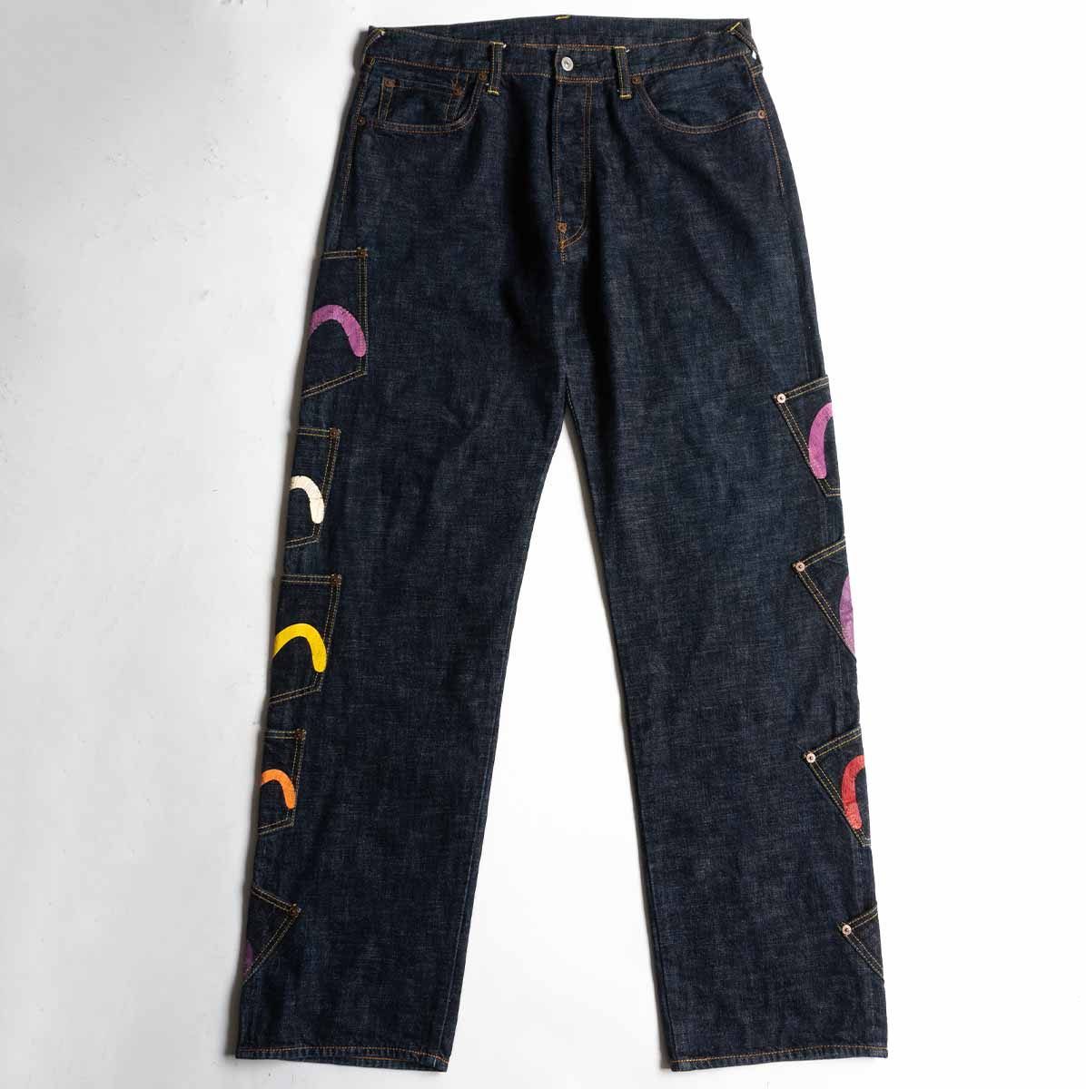 雰囲気抜群/濃紺】EVISU【LOT.0119 メニーポケット デニムパンツ】36