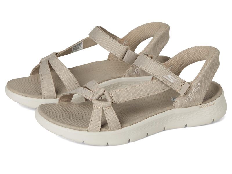 スケッチャーズ レディース シューズ サンダル SKECHERS GO WALK Flex Sandals Illuminate Hands Free SlipIns Taupe トープ
