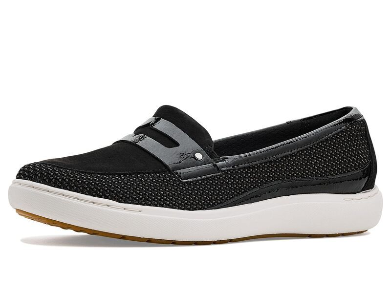 クラークス レディース シューズ スリッポン・ローファー Clarks Nalle Glide Black Nubuck ブラック