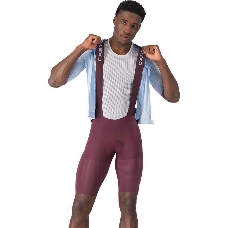 カステリ メンズ ボトムス ハーフパンツ・ショーツ Castelli Premio Evo Bib Short Mens Deep BordeauxWinter Sky