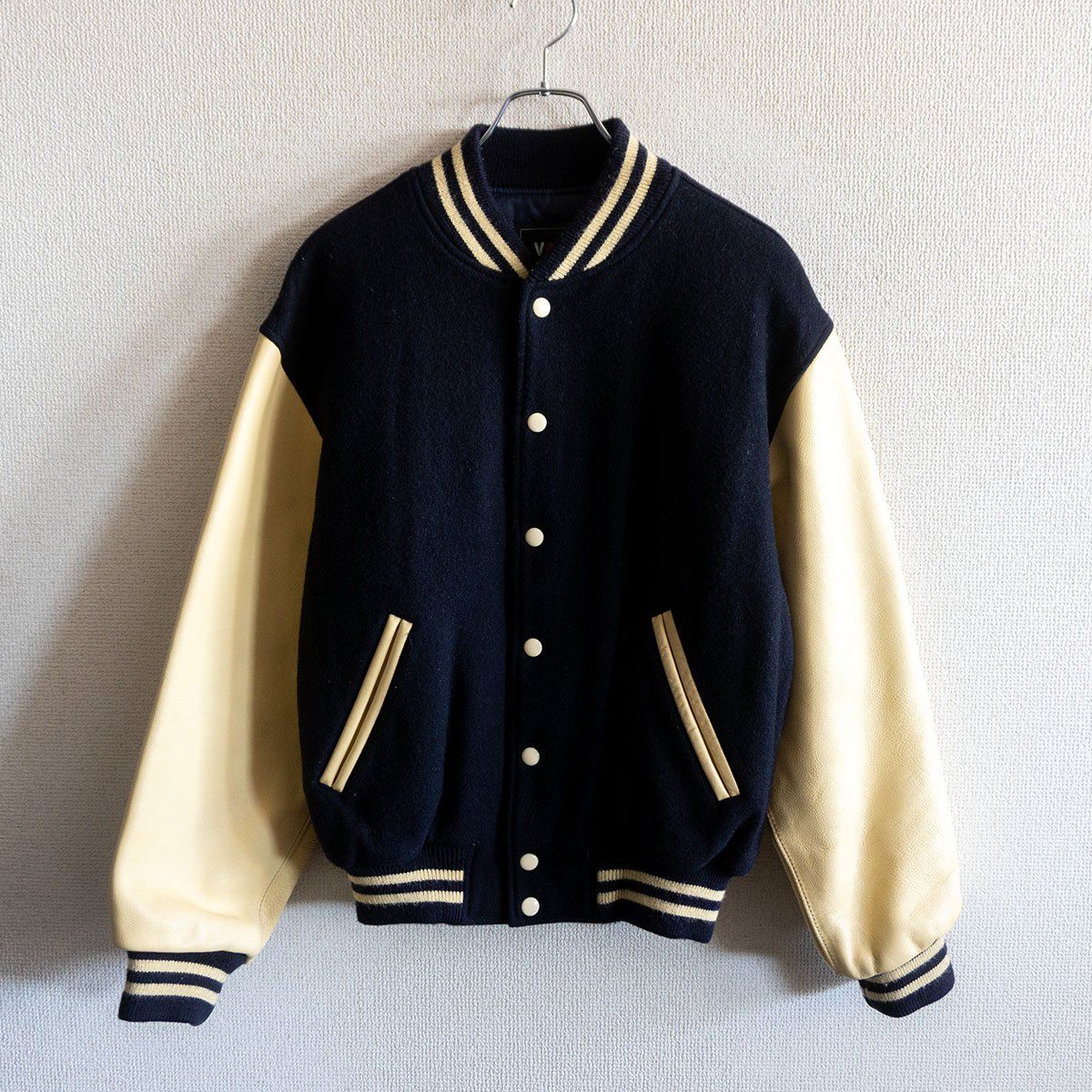 美品】 VAN JAC 【袖レザー スタジャン】M ヴァン ワッペン スタジアム