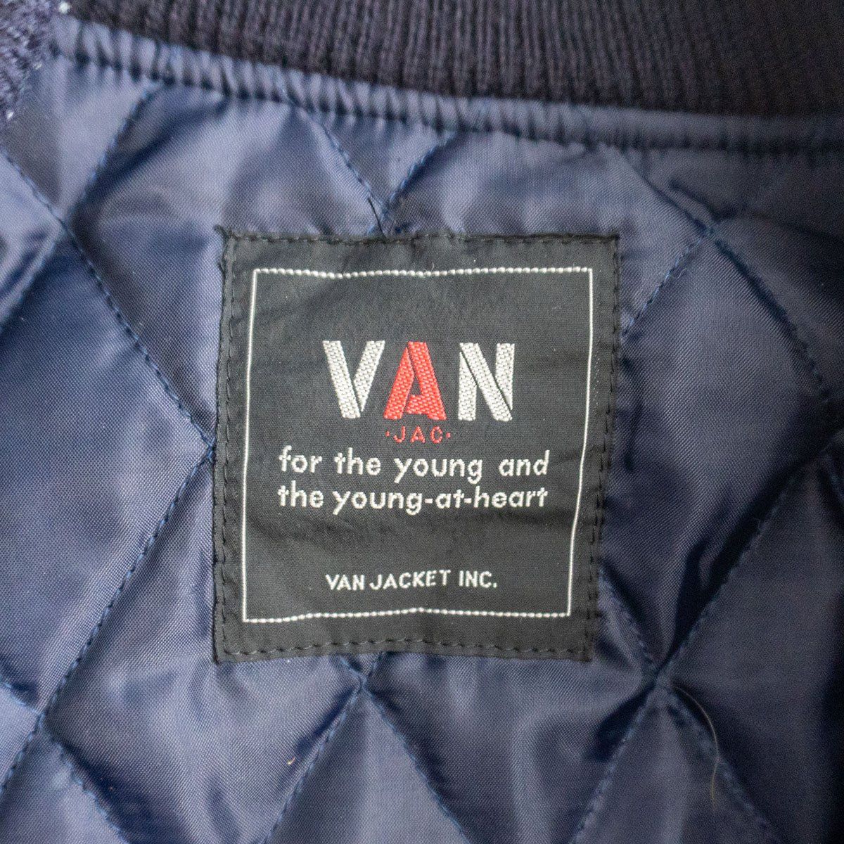 美品】 VAN JAC 【袖レザー スタジャン】M ヴァン ワッペン スタジアム