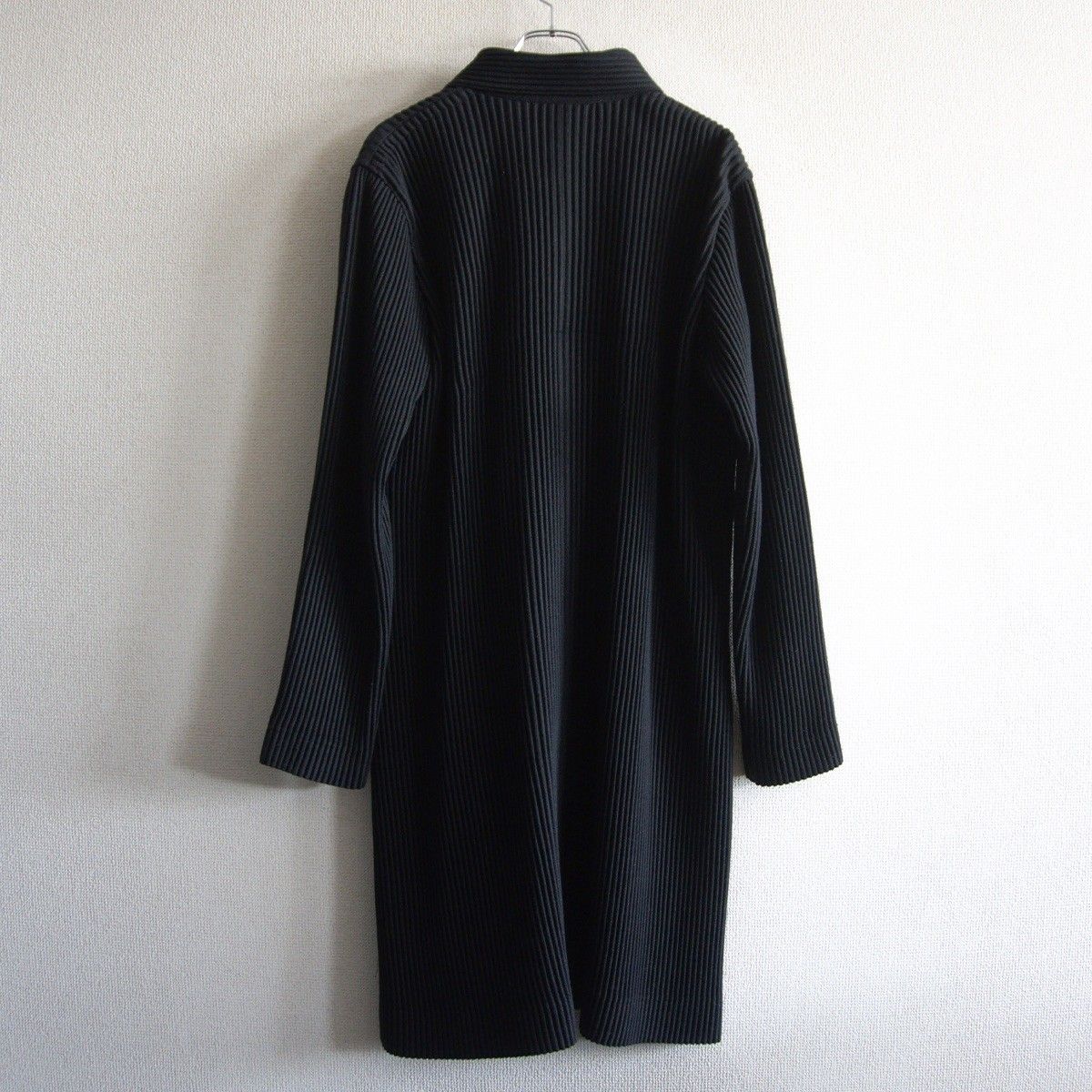 美品】 HOMME PLISSE ISSEY MIYAKE【プリーツ コート】3 ブラック