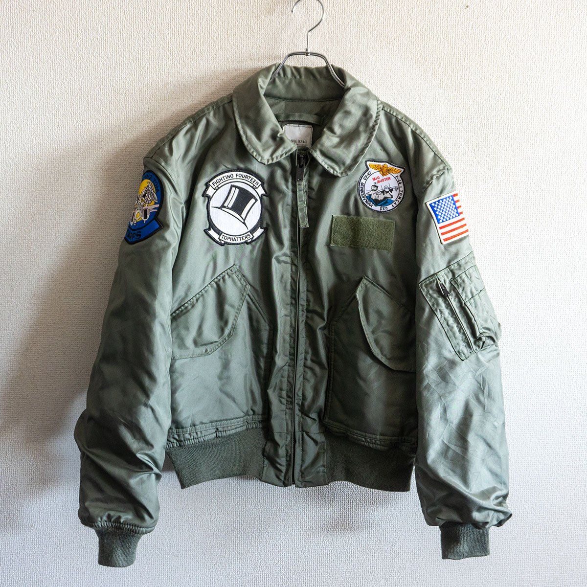 【雰囲気抜群】US ARMY USAF【90s CWU-45/P】L フライトジャケット ミリタリー 米軍 古着 26050386