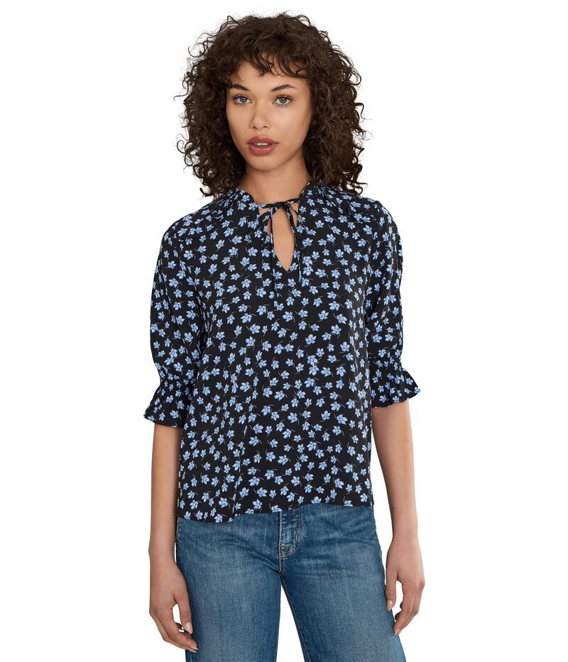 セセ レディース トップス シャツ ブラウス CeCelbow Sleeve SplitNeck Blouse Rich Black ブラック