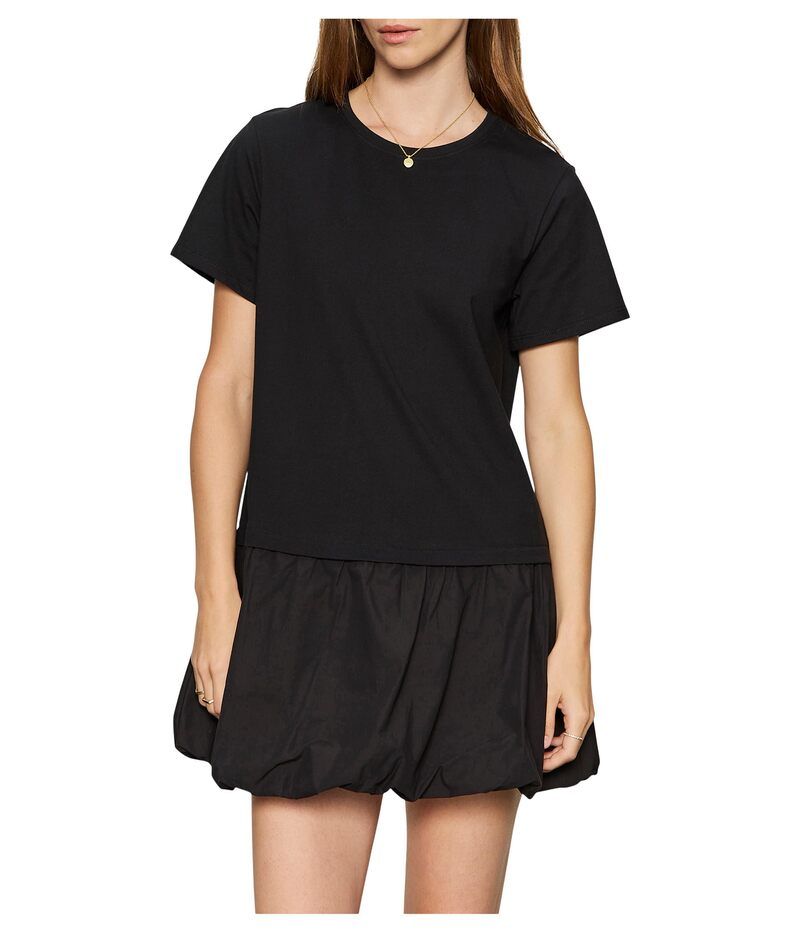 サンクチュアリー レディース トップス ワンピース シャツ Sanctuary For Keeps Bubble Shirtdress Black ブラック