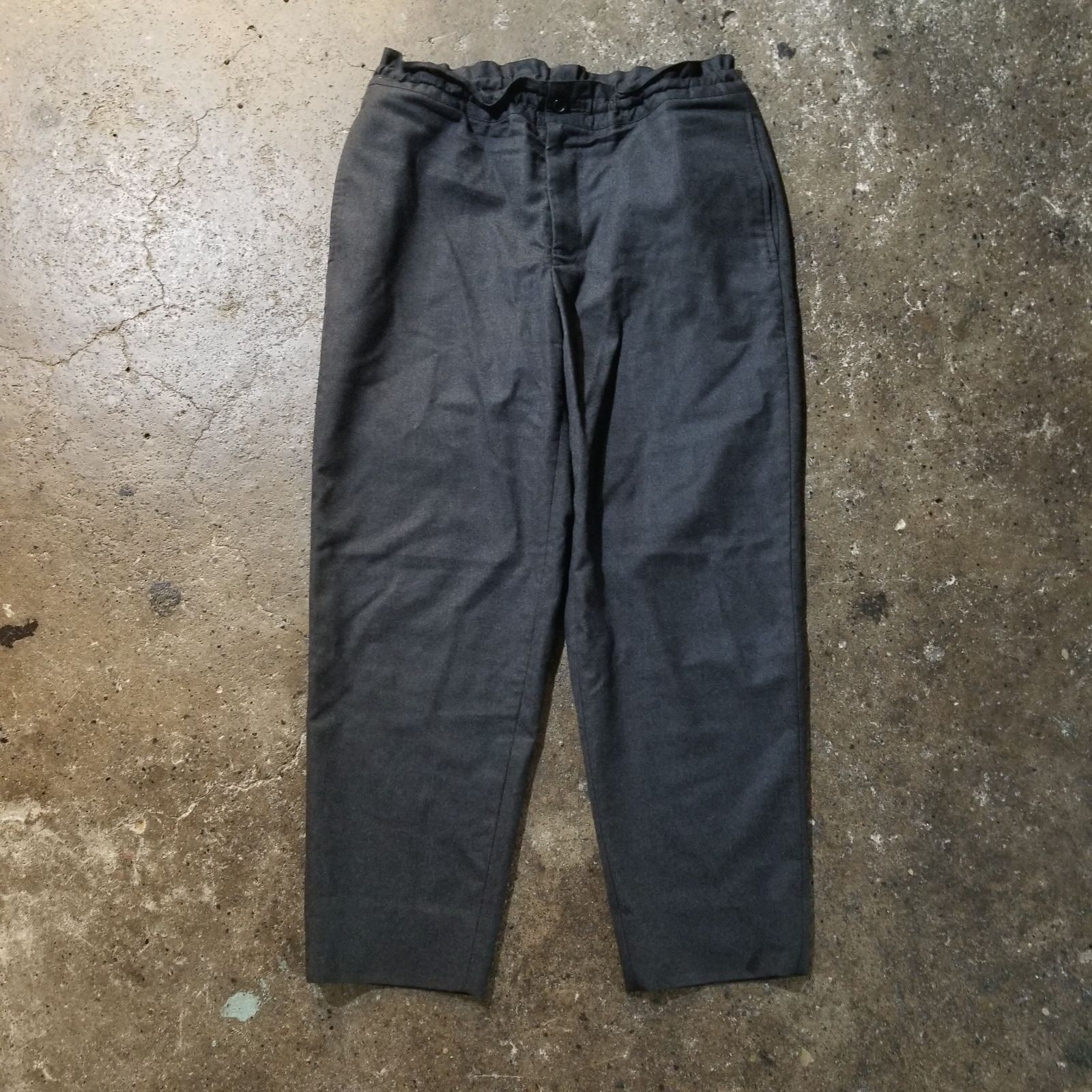 コムデギャルソンオムドゥ AD2021 ウールパンツ Mサイズ COMME des GARCONS HOMME DEUX 21aw イージーパンツ グレー S
