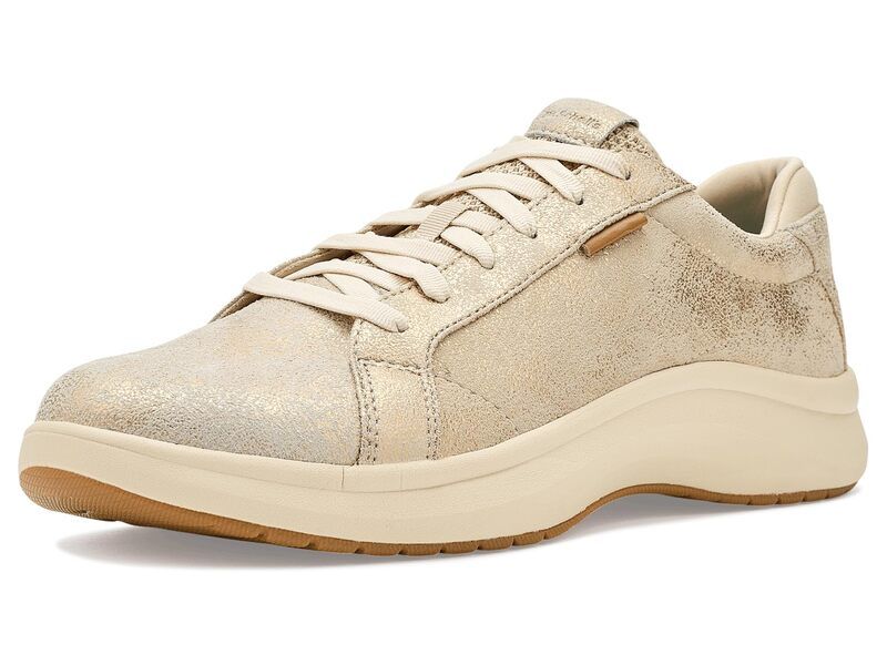 ドクター・ショール レディース シューズ スニーカー ダービー Dr Scholls Feel Gooderby Shoes Gold Leather ゴールド