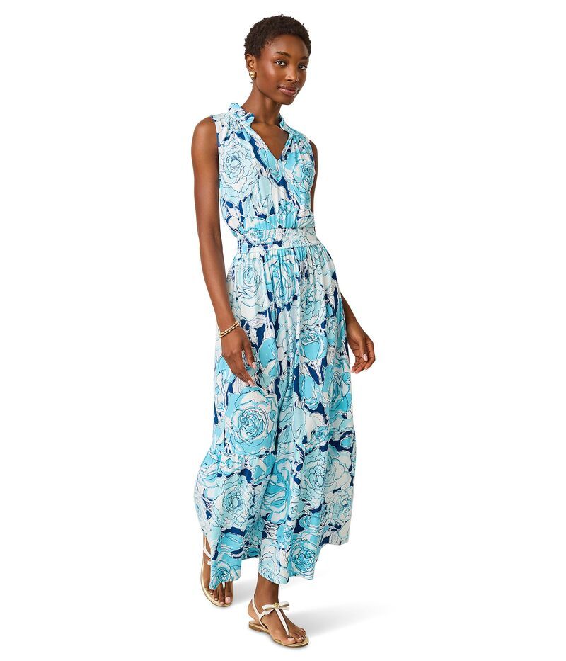 リリーピュリッツァー レディース トップス ワンピース マキシ Lilly Pulitzer Amiria Maxi Dress Capri Blue Rosa ブルー