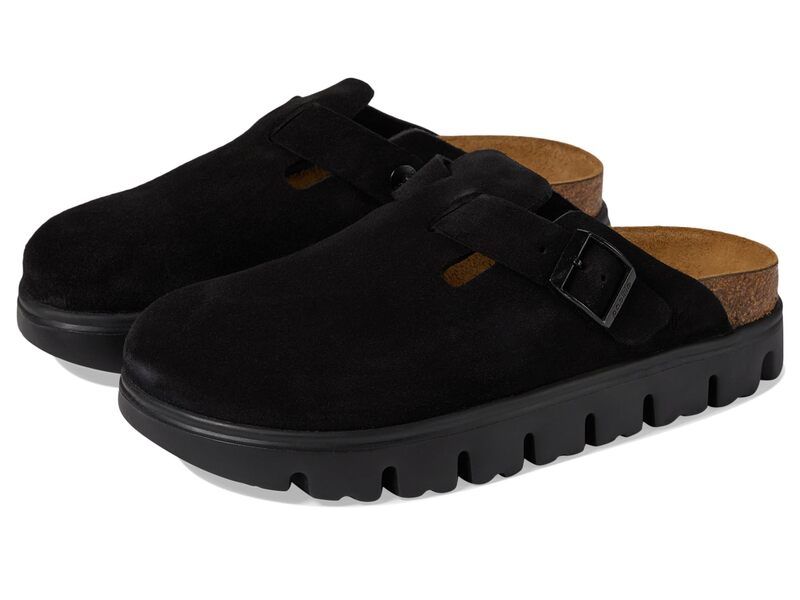 ビルケンシュトック レディース シューズ サンダル スエード Birkenstock Boston Chunky Clog Suede Black ブラック