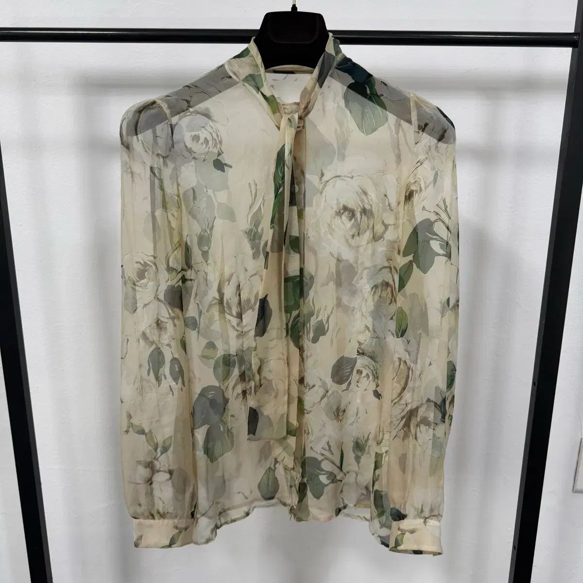 Dolce&Gabbana ドルチェ&ガッバーナ フローラル タイ ネック ブラウス