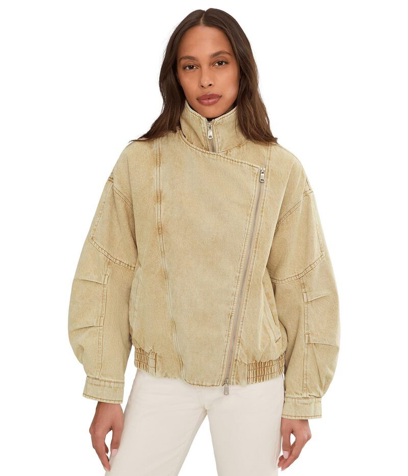 アヴェックレフィーユ レディース アウター コート Avec Les Filles Oversized Layered Bomber Washed Khaki カーキ