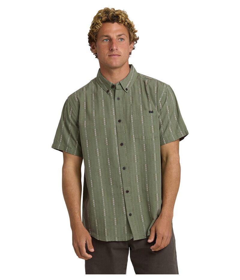 ビラボン メンズ トップス シャツ Billabong All Day Jacquard Short Sleeve Granite Green グリーン