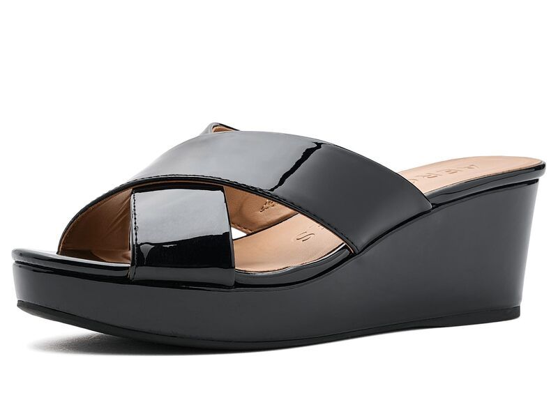 エアロソールズ レディース シューズ ヒール Aerosoles Cruis Black Faux Pate ブラック