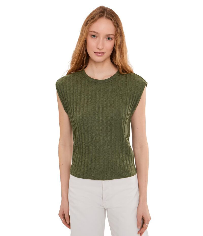 マイケルスターズ レディース トップス シャツ Michael Stars Jinny Power Shoulder Top Caper