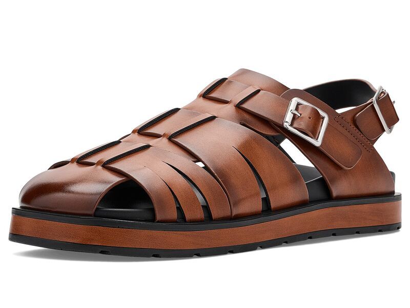 ステイシーアダムス メンズ シューズ サンダル Stacy Adams Largo Slingback Buckle Sandals Cognac