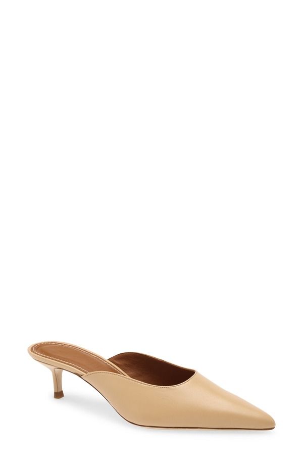 スタウド レディース シューズ サンダル ヒール STAUD Sebastian Kitten Heel Mule Porcini