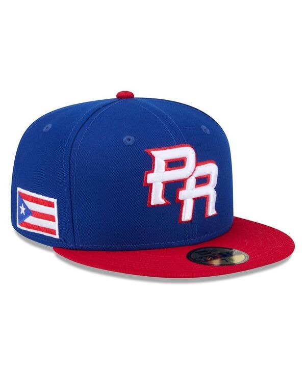 ニューエラ メンズ アクセサリー 帽子 New Era Mens BlueRed Puerto Rico Baseball 2026 World Baseball Classic 59FIFTY Fitted Hat Blue Red ブルー 12,766円