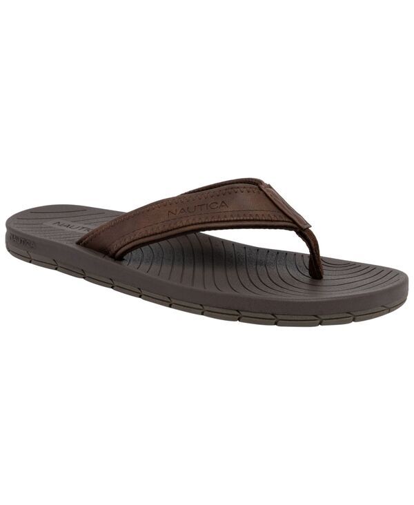ナウティカ メンズ シューズ スリッポン・ローファー Nautica Mens Andriel Slipon Flip Flops Chocolate チョコレート