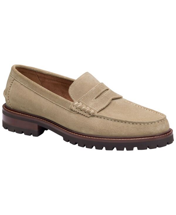 ジョンストンアンドマーフィー メンズ シューズ スリッポン・ローファー Johnston Murphy Mens Collieround Toe Penny Loafers Beige Sued ベージュ