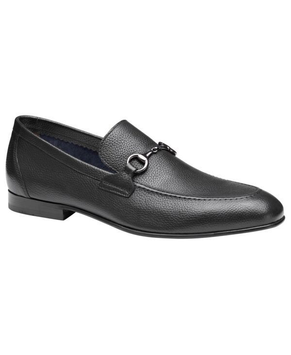 ジョンストンアンドマーフィー メンズ シューズ スリッポン・ローファー Johnston Murphy Mens Higgins Bit Round Toe Loafers Black Full Grain ブラック