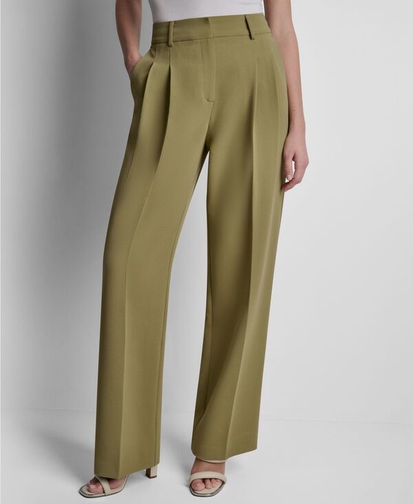 ダナ キャラン ニューヨーク レディース ボトムス カジュアルパンツ プチ DKNY Petitextured MidRise Trousersage セージ