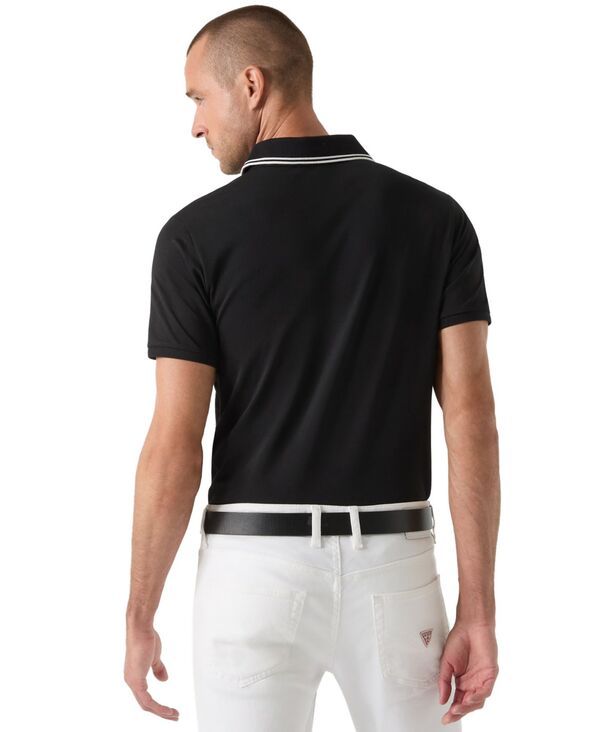 ゲス メンズ トップス ポロシャツ GUESS Mens Paul Piqu Polo Shirt Jet Black ブラック