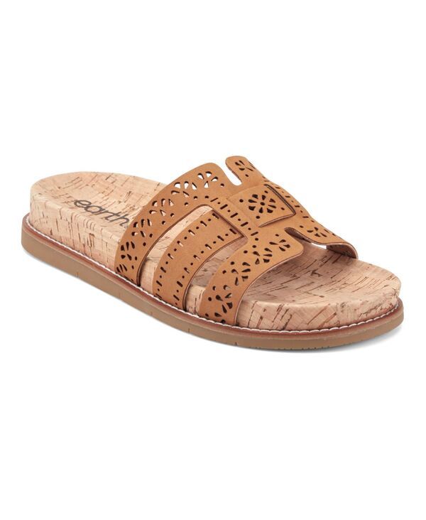 アース レディース シューズ スリッポン・ローファー サンダル Earth Womens Fairren Flat SlipOn Footbed Sandals Natural