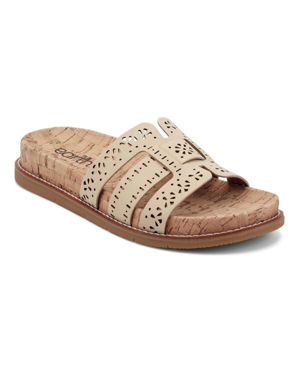 アース レディース シューズ スリッポン・ローファー サンダル Earth Womens Fairren Flat SlipOn Footbed Sandals Light Natural