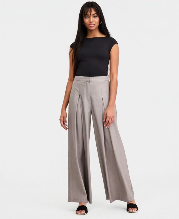 バースリー レディース ボトムス カジュアルパンツ プリーツ Bar III Womens Pleated WideLeg Pants Macys Exclusive Khaki カーキ