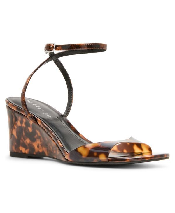 マッデンガール レディース シューズ サンダル Madden Girl Womens Lainey TwoPiece Wedge Sandals Tortoise Vinyl