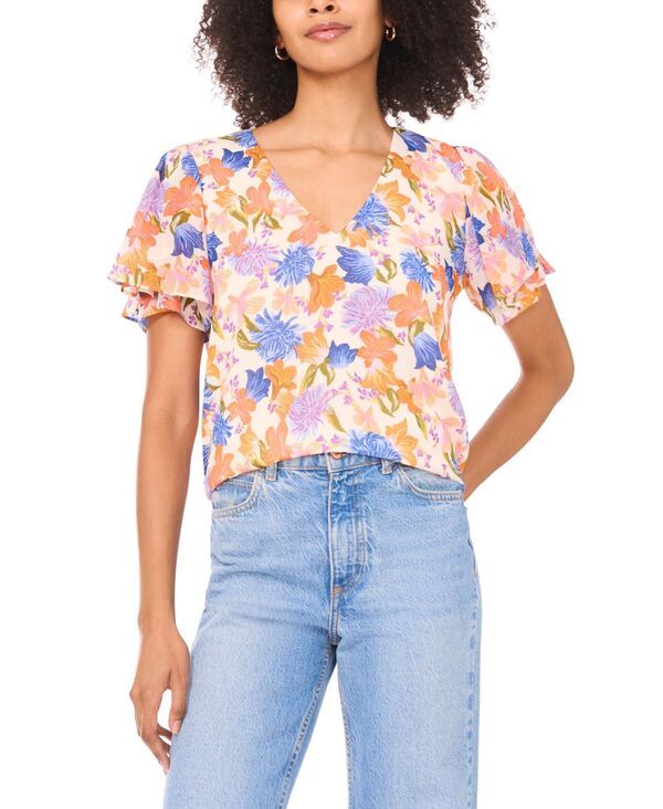 ヴィンスカムート レディース トップス シャツ Vネック ブラウス Vince Camuto Womens VNeck Blouse Soft Cream クリーム