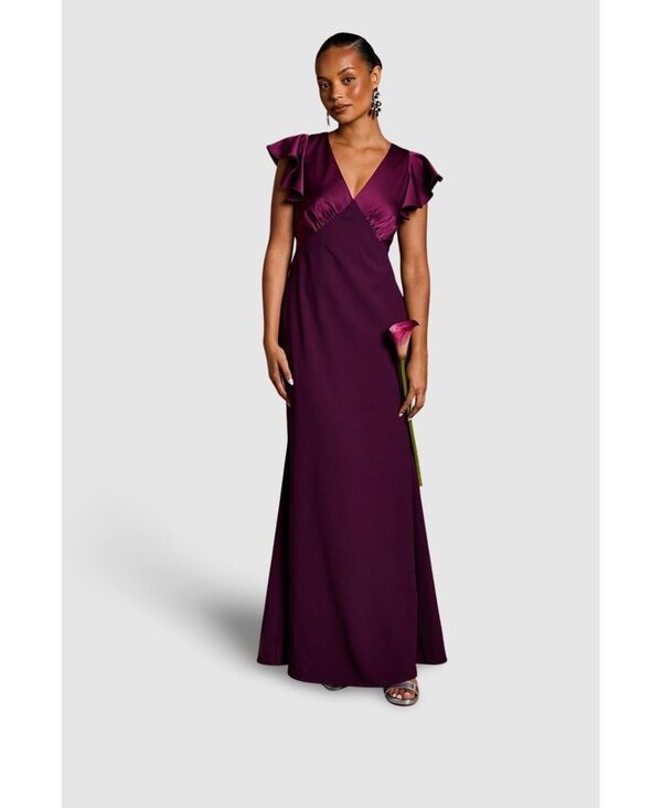 コースト レディース トップス ワンピース Vネック マキシ Coast Womens VNeck Short Sleeve Maxi Dress Fig
