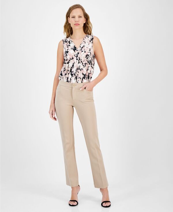 アンクライン レディース ボトムス カジュアルパンツ フレア Anne Klein Womens Flare Leg Compression Pant Latte