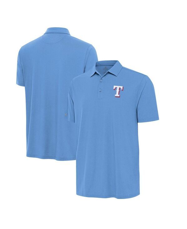 アンティグア メンズ トップス ポロシャツ Antigua Mens Powder Blue Texas Rangers Era Polo Shirt Powder Blue ブルー