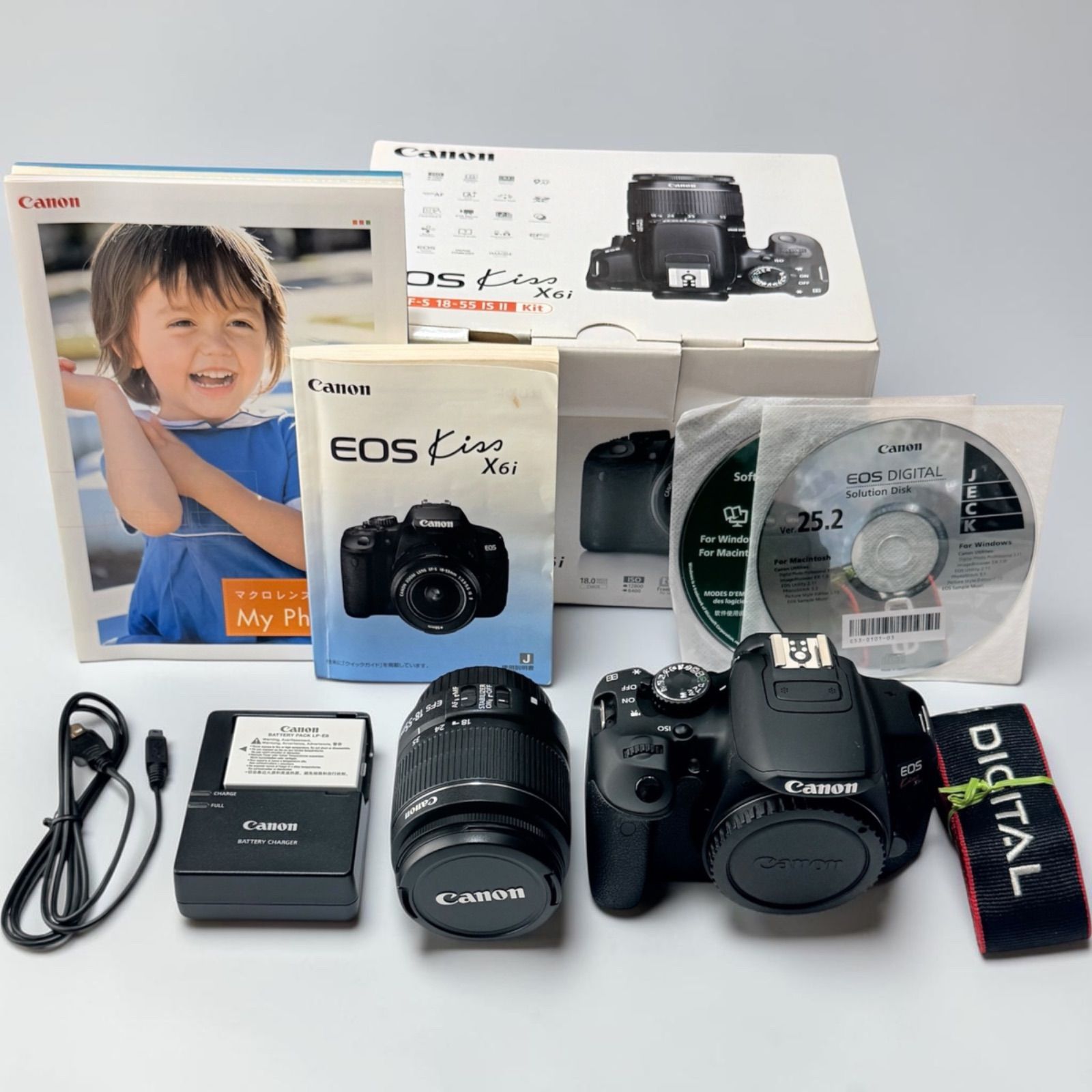 Canon デジタル一眼レフカメラ EOS Kiss X6i EF-S18-55 IS II レンズ