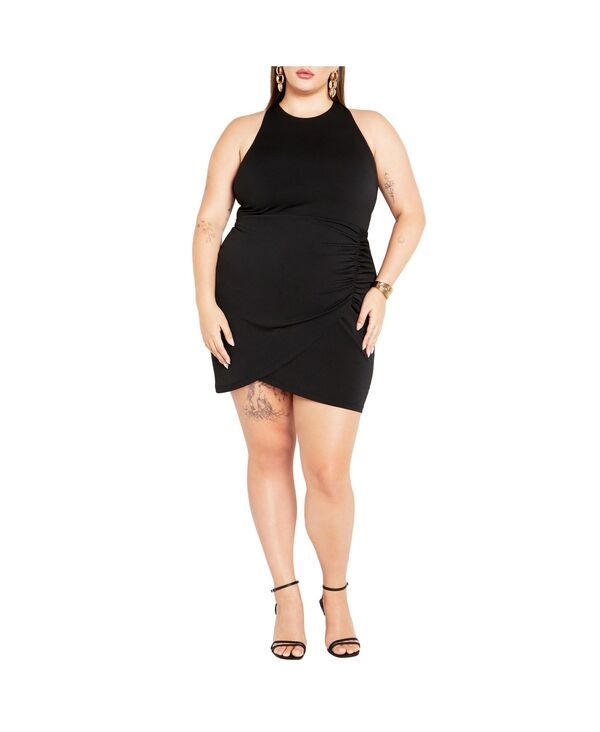 シティーシック レディース トップス ワンピース プラスサイズ CITY CHIC Plusize Roxie Dress Black ブラック