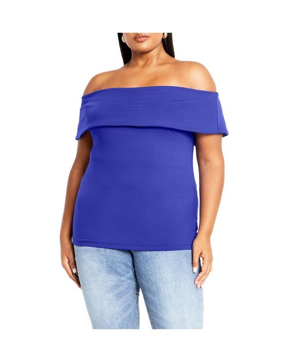シティーシック レディース トップス シャツ CITY CHIC Womens Marseille Top Ultra marine