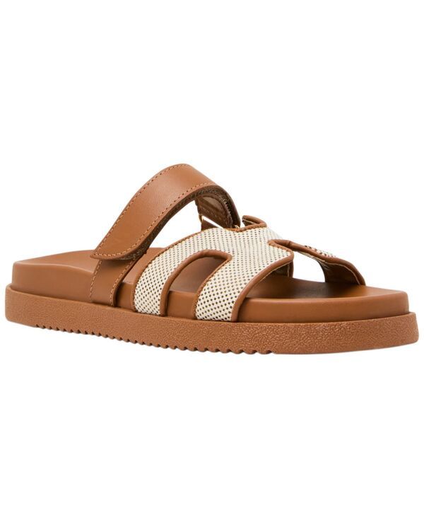 スティーブ マデン レディース シューズ サンダル Steve Madden Womens Mayven Strappy Footbed Slide Sandals LinenCognac Multi マルチカラー