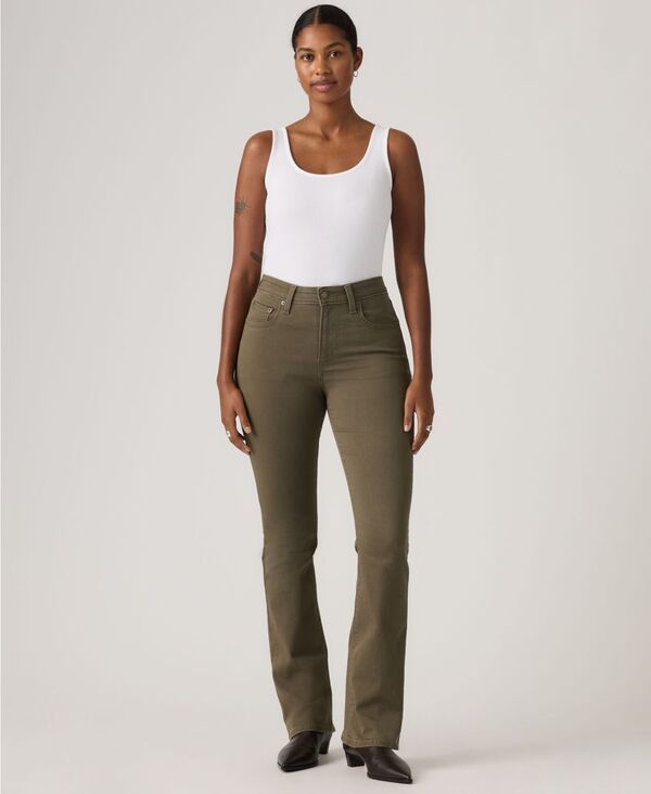 リーバイス レディース ボトムス デニムパンツ ブーツカット ブーツ ジーンズ ハイウエスト Levis 725 HighWaist Classic Stretch Bootcut Jeans Canteen