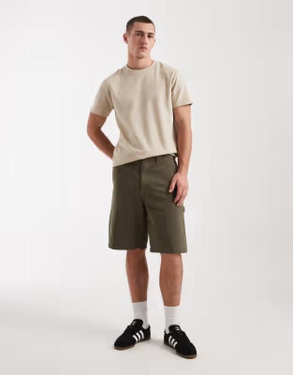 コットンオン メンズ ボトムス ハーフパンツ・ショーツ ショートパンツ Cotton baggy worker shorts Military グリーン