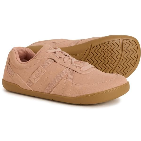 ゼロシューズ レディースニーカー レザー Xero Shoes Kelso Court Shoes Leather For Women Pink Sand Gum ピンク