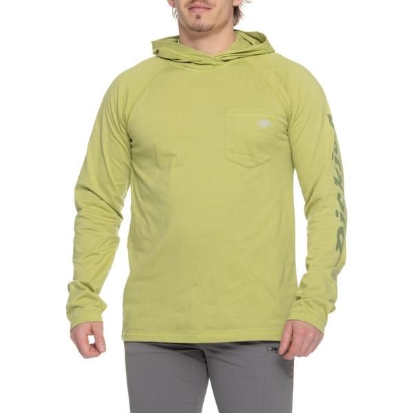 ディッキーズ メンズ トップス Tシャツ Dickies TempiQ Cooling Hooded Sun Shirt UPF 40 Long Sleeve Fern Green グリーン