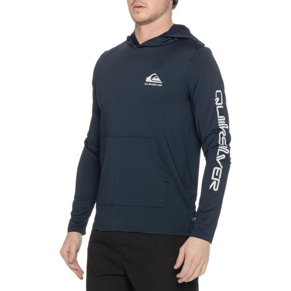 クイックシルバー メンズ アウター パーカー・スウェット シャツ Quiksilver Bandit Hooded Sun Shirt UPF 50 Long Sleeve Navy ネイビー